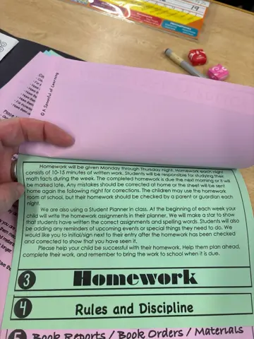 Homework policy page