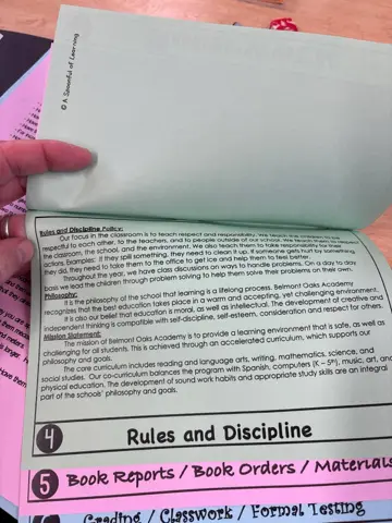 Rules and Discipline page